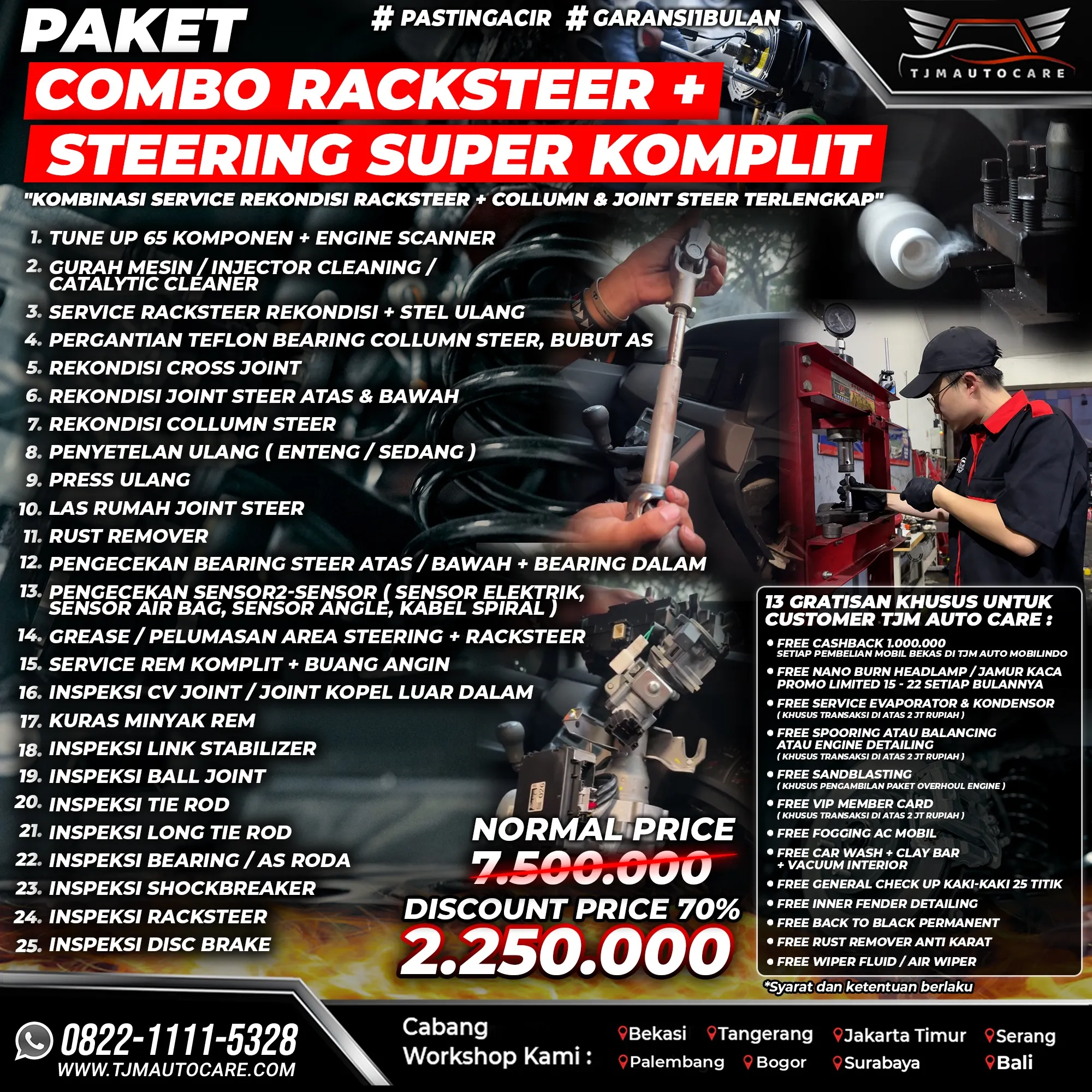 02. PAKET COMBO RACKSTEER STEERING SUPER KOMPLIT 1 1
